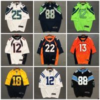 New arrival embroidered jerseys NFL Jersey Rugby vintage European American Retro Fashion Hip-Hop Street Dance Loose Large Size Summer Half-Sleeved T-Shirt Sportswear