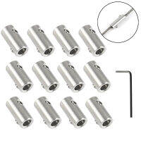 12Pcs 304สแตนเลส Handscrew Clamp Fit Together ลวดสลิงคลิปหกเหลี่ยม Grub สกรู Bolts Buckle สำหรับ2 3 4 5 6 8 10มม.