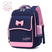 Cute bowknot girls backpack 1-6 grade childrens schoolbag new shoulder bag female wholesale backpack bag