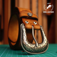 King Leather เข็มขัดหนังวัวแท้ นำเข้าจากอิตาลี Genuine Leather Belt Made in Italy IT-8