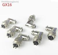 ¤✱▨ 2set GX16 Electric Connector Elbow 90 Degrees Right Angle Aviation Plug Female Plug and Male Socket