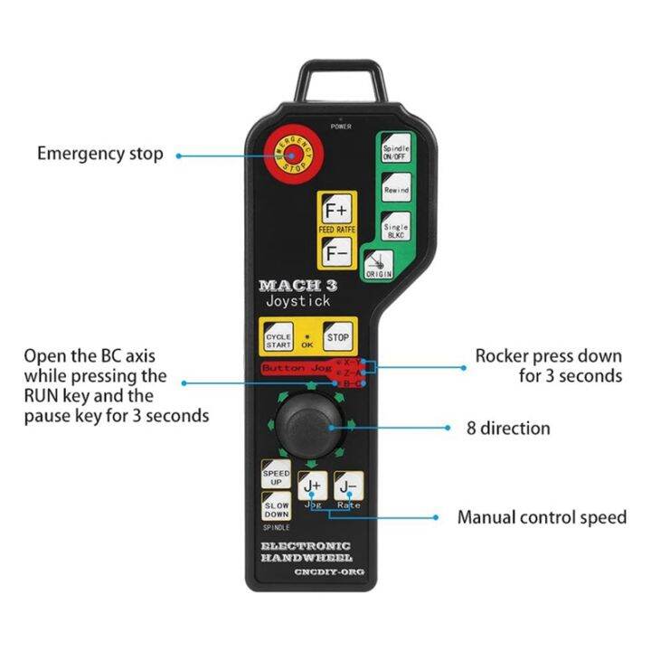 1-pcs-cnc-controller-engraving-machine-manual-controller-black-metal-usb-connector-6-axle-control