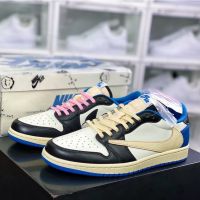 2023 Original Travis Scott x J 1 Low OG SP"Military Blue" Basketball Shoes Casual Sneakers Basketball Shoes