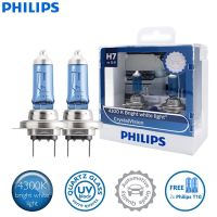 S39 H7 Philips 2X 12V 55W Px26d 4300K คริสตัลสว่างสีขาวแสงคริสตัลพร้อมหลอดไฟ T10 2X 12792CVSM