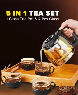 700ml Kettle Heat Resistant Glass Teapot Hot Water Coffee Pot with