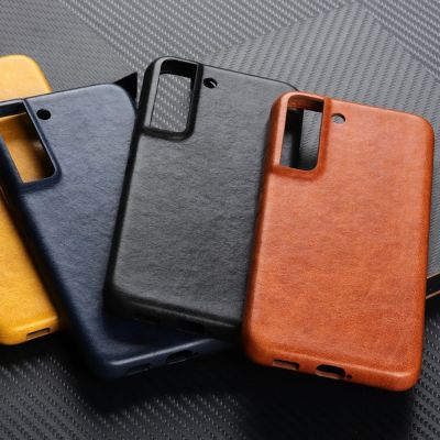 「Enjoy electronic」 Slim Leather Phone Case For Samsung Galaxy Note 20 S21 S22 Ultra S22  S21  A52 A72 A12 A53 A03S Soft Microfiber Lining Cover