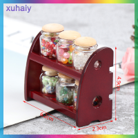 xuhaiy 1:12ชั้นวางเครื่องเทศไม้ขนาดเล็ก dollhouse KITCHEN Accessories