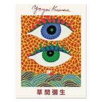 Goodstore Nordic Modern Yayoi Kusama ฟักทองดอกไม้ Art-บทคัดย่อผ้าใบพิมพ์สำหรับตกแต่งห้องนั่งเล่น