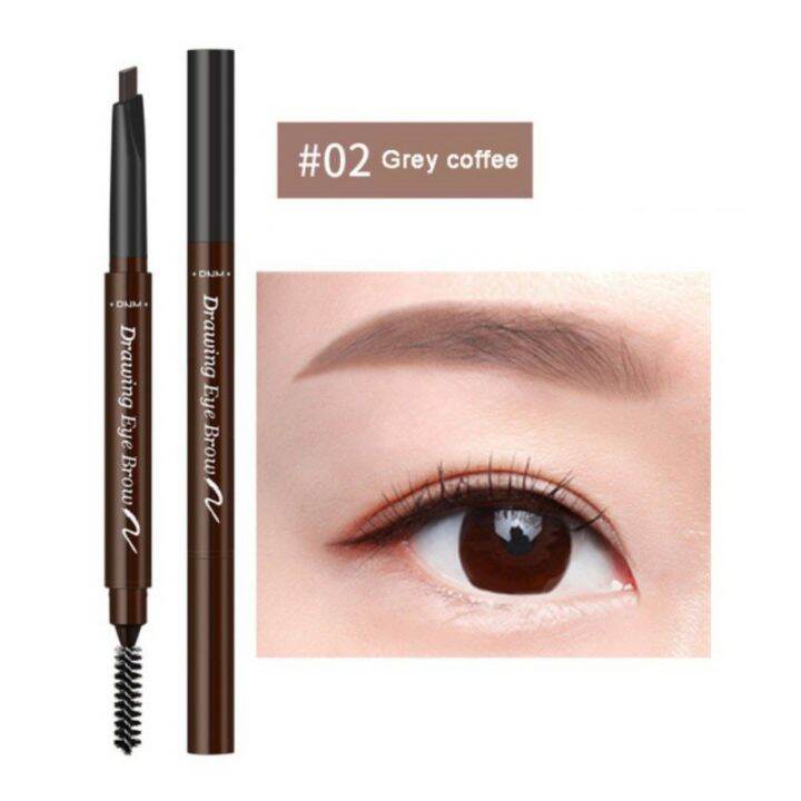 พร้อมส่งในไทย-dnm-ดินสอเขียนคิ้ว-แบบสองหัว-กันน้ำ-มีให้เลือก-7-สี