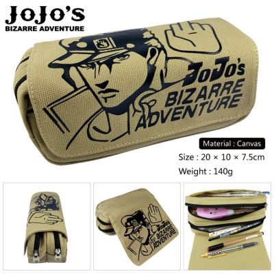 ☢ กระเป๋าดินสอ ผ้าใบ 3D ลายการ์ตูน JoJos Bizarre Adventure