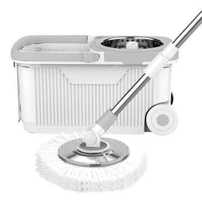 Rotary Mop Rod Universal Hand-free Household Automatic Dehydration Lazy Mopping Artifact Mops Cleaning Spin Mop with Bucket