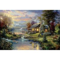 ป่าร้อน LIN431 - ✚ Idyllic country fairy tale life 1000 pieces of paper famous painting puzzle adult decompression birthday gifts for men and women