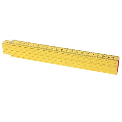 Good Quality 2 Meters Plastic Yellow Color Ruler Old Fashioned Woodworking Tool for Lineman Carpenter Electrician Engineers