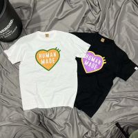 [High Quality] Japan HUmanMA spring new love letter print short-sleeved T-shirt slub cotton