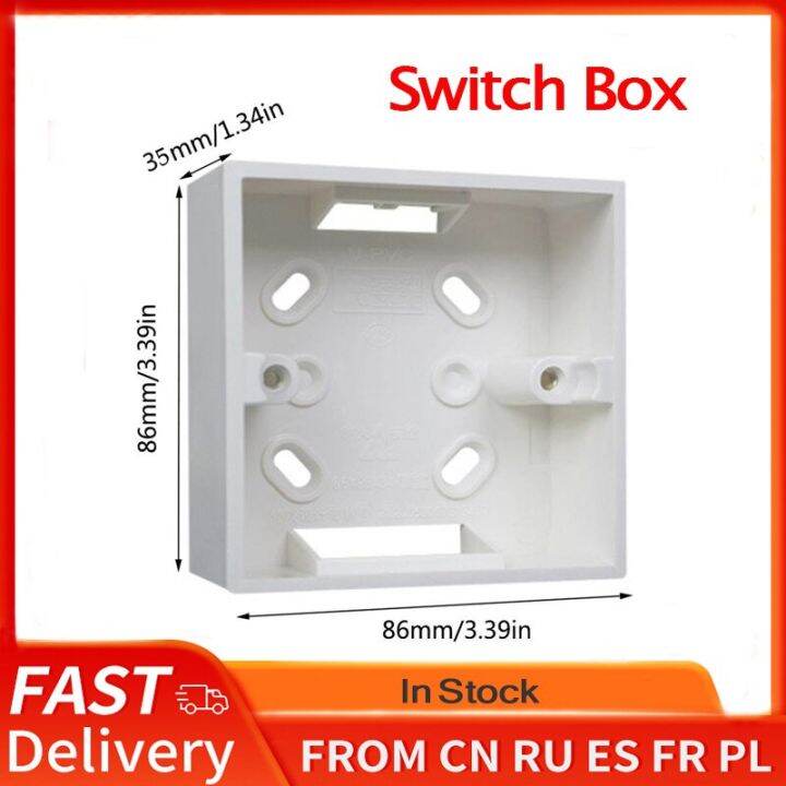 Surface Mounted Switch Box PVC Flame Retardant 86 Single Socket ...