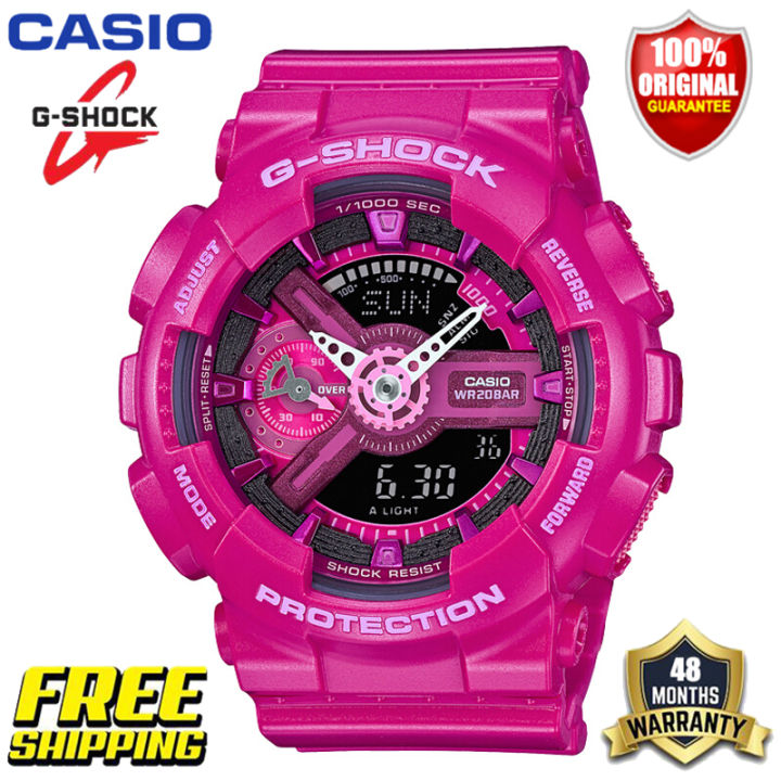 g-shock-gmas110-ต้นฉบับ-นาฬิกาข้อมือสตรีกีฬากันกระแทกกันน้ำ-100m-พร้อมรับประกัน-4-ปี-gma-s110mp-4a3-คลังสินค้าพร้อม