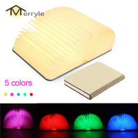 5 Colors Wooden Book Lamp Portable USB Rechargeable LED Magnetic Dimmable Foldable Night Light Desk Lamp Home Decor Dropshipping