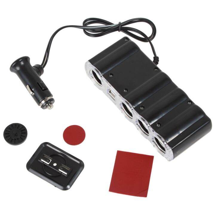 4ทิศทางหลายซ็อกเก็ตที่ชาร์จแบตในรถ-vehiclelighter-splitter-dual-usb-ปลั้กพอร์ตอะแดปเตอร์