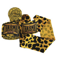 THAISMAI-HW7004-ผ้าพันมือซ้อมมวยลายเสือดาว Leopard Fancy Hand Wraps 4.5 M.Long THAIFIGHAPRO