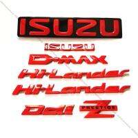 ชุด ป้ายโลโก้ 3D รอบคัน อีซูซุ ดีแม็ก ไฮ-แลนเดอร์ ดีดีไอ แซท เพรสทีจ All new ISUZU D-MAX Hi-Lander Ddi Z Prestige สีแดง