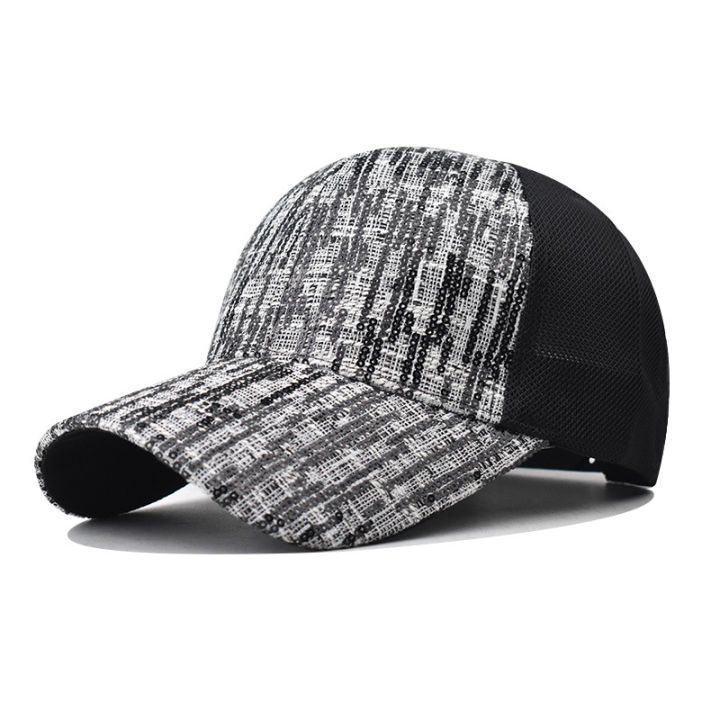 หมวกฤดูร้อนสำหรับผู้หญิง2023ตาข่ายหมวกเบสบอลผู้หญิงอาทิตย์หมวกเงา-g-litter-ออกแบบหมวกฤดูร้อน