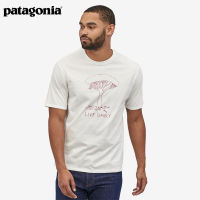 เสื้อยืดแขนสั้นผู้ชาย,Patagonia ผ้าฝ้ายบริสุทธิ์คอกลมสบายแฟชั่นใหม่