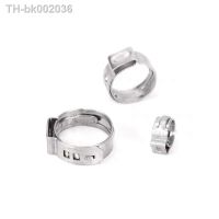 ❈❀♣ 50Pcs/Lot 304 Stainless Steel 6.5mm-21.0mm Single Ear Hose Clamps SS304 Mini Clips One Ear Stepless Pipe Clamp