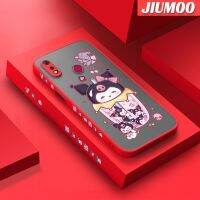 เคส JIUMOO สำหรับ Realme 3 3i 3 Pro ลายการ์ตูนซุกซน Kuromi บางดีไซน์ใหม่ขอบสี่เหลี่ยมด้านข้างกันกระแทกมีน้ำค้างแข็งโปร่งใสแข็งปลอกซิลิโคนเคสมือถือป้องกันกล้องคลุมทั้งหมด Softcase