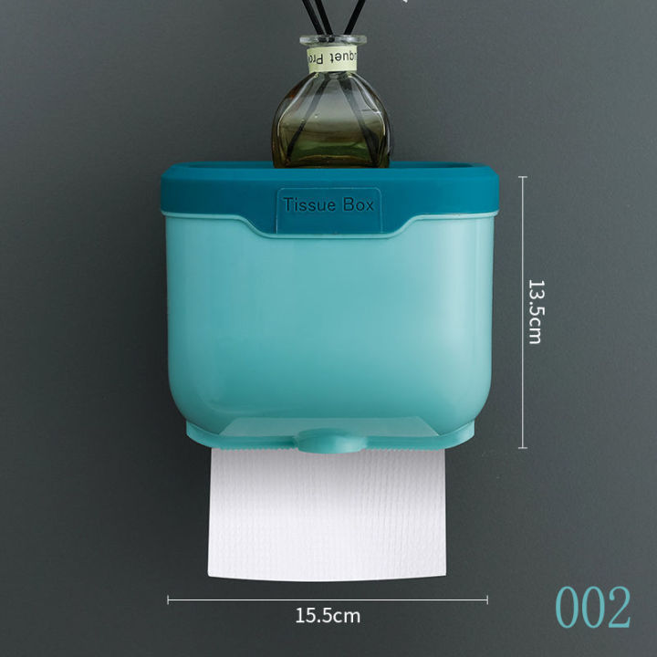 wall-mount-toliet-paper-holder-waterproof-box-wipes-box-mobile-phone-storage-shelf-rack-tissue-roll-paper-tube-for-bathroom