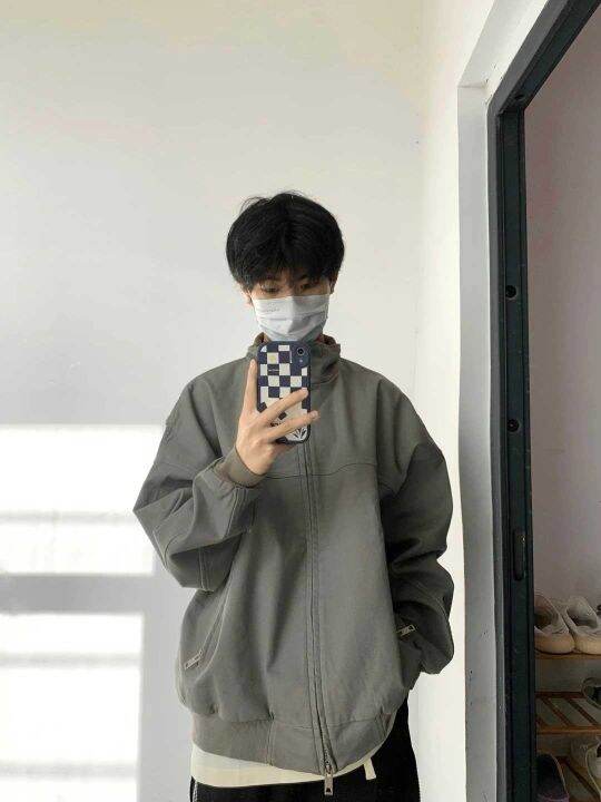 carhartt-น้ำยาทำความสะอาดสไตล์วินเทจของเสื้อแจ็กเก็ตบุรุษการบินฤดูใบไม้ผลิและฤดูใบไม้ร่วงแนวสตรีทเครื่องแบบเบสบอลสไตล์ย้อนยุคอเมริกันในระดับสากล