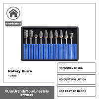 iBestMeasure 10 ชิ้นทังสเตนสตีลหัวเจียรคาร์ไบด์เลนซ์ชุดเพชรทุนการศึกษาสำหรับไม้แกะสลักเครื่องมือเครื่องมือโรตารี่มินิเจาะบิตชุด