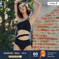 [Coralist Swimwear] Free Gifts Wrapping  ชุดว่ายน้ำทูพีซ Two-piece รุ่น Cate - Urban Jungle Part 2 สี ดำ Midnight (CREX138)