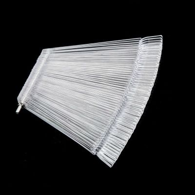 ‘；【。- 50Pcs False Tips Clear Nature Nail Art Display Oval Fan Style Nail Swatch Polish Stand Tips Practice Manicure Accessories Tool