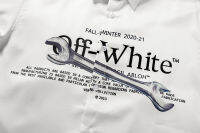 OFF WHITE Neutral เสื้อแฟชั่นแบรนด์เนมคลาสสิคสำหรับบุรุษและสตรี