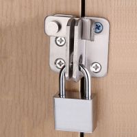 YUMORE 100Pcs Door Latch Bolts Stainless Steel Anti-theft Security Thicken Bolt Locker Lock Hasp For Door Cabinets Box Drawer Door Hardware Locks Meta