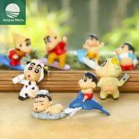 AVIANA สำหรับเด็ก PVC Crayon Shin-Chan ตุ๊กตาของเล่นเพชรประดับฟิกเกอร์ของเล่นการ์ตูนหุ่นตุ๊กตาโมเดลสีเทียน Shin-Chan หุ่นแอ็คชั่น