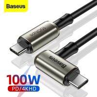 HOT weime428 - / Baseus PD 100W USB Type C ถึง Type C สายไฟสำหรับ MacBook iPad Pro Air QC4.0 USBC 3.1 10Gbps 4K 60Hz HD สายเคเบิลที่รองรับ HDMI