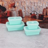Foldable Food Storage Container Portable Silicone Food Containers Bento Box for Kids Snack Box Food Box Bento Lunch Box Lunchbox