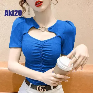 Aki20 Women Blouse Summer New Design Clothing Korean Style Large