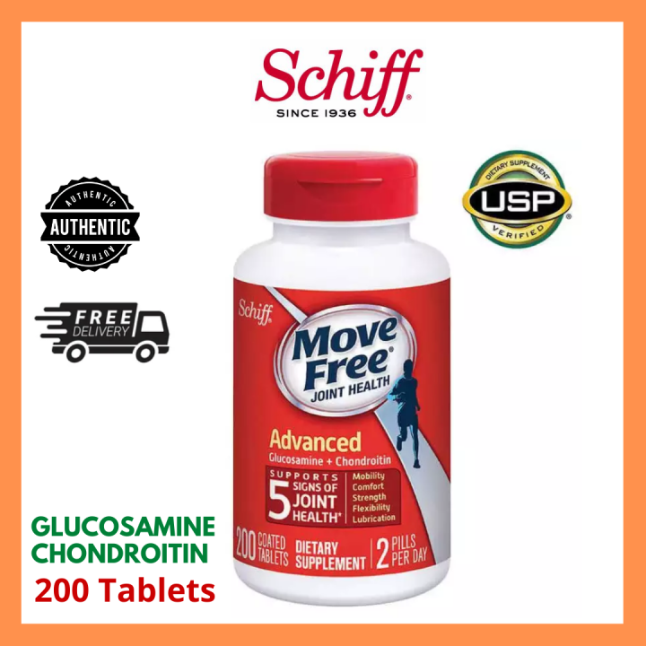 Schiff Move Free Advanced Glucosamine Chondroitin Calcium 200 Tablets