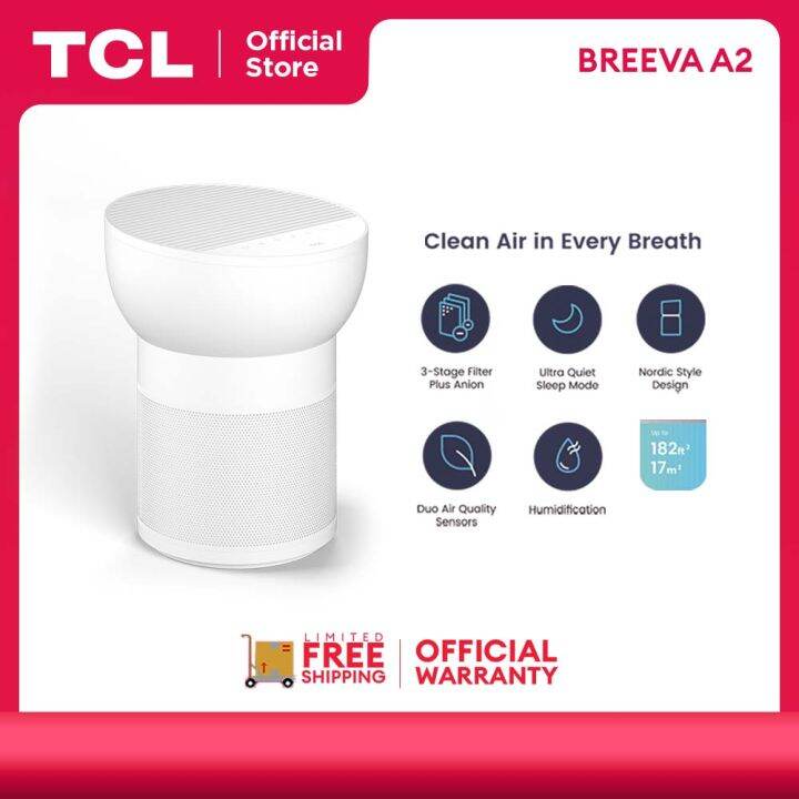 TCL Air Purifier BREEVA A2 (CADR200m³h, PreFilter, H13 HEPA Filter