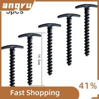 ANGRU4598 5 PCS หมุดยึด หมุดเต็นท์ตั้งแคมป์ อุปกรณ์เสริมเต็นท์ การสนับสนุนพื้นดิน หมุดเกลียวสำหรับเต็นท์ ทนทานต่อการใช้งาน พลาสติกทำจากพลาสติก ตะปูพื้น กิจกรรมกลางแจ้งกลางแจ้ง