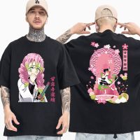 อะนิเมะ Kanroji Mitsuri พิมพ์เสื้อยืดญี่ปุ่นมังงะ Demon Slayer พิมพ์ T เสื้อผู้ชายผู้หญิง Kimetsu ไม่มี Yaiba เสื้อแขนสั้นS-5XL