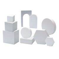 10pcs/set Photography Photo Geometric Cube Props Jewelry Display Shooting Background Prop Solid Foam Photography Photo Accessory Traps  Drains