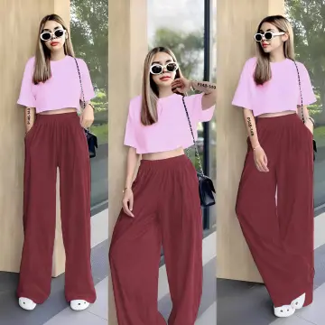 Chantal Terno Coordinates in plain editions Loose pants with loose