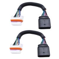 2X Headlight Wiring Harness Lamp Xenon Front Connector For -Porsche Cayenne 2003-2006 955-631-239-11 Headlight Wiring Bulbs  LEDs  HIDs