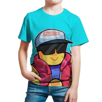 Roblox Boys Short Sleeve T-shirt Summer 3d Printed Tee Tops Kids Comfy  Anime Gifts