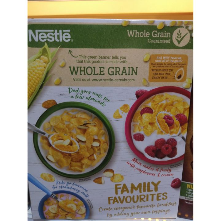 อาหารนำเข้า-baking-cereals-breakfast-frame-nestle-cornefels-nestle-corn-flakes-econo-pack-500g