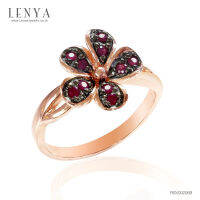 Lenya Jewelry แหวนเงินแท้ 925 ประดับอัญมณีแท้ ดีไซน์สุดคลาสิค เหมาะสำหรับสวมใส่กับเสื้อผ้าทุกชุดทุกสไตล์