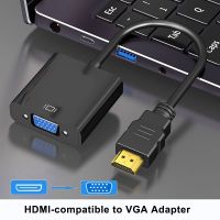 Konverter HDMI kompatibel ke VGA dengan Jack Audio untuk proyektor Laptop TV kompatibel dengan adaptor VGA dengan kabel daya USB